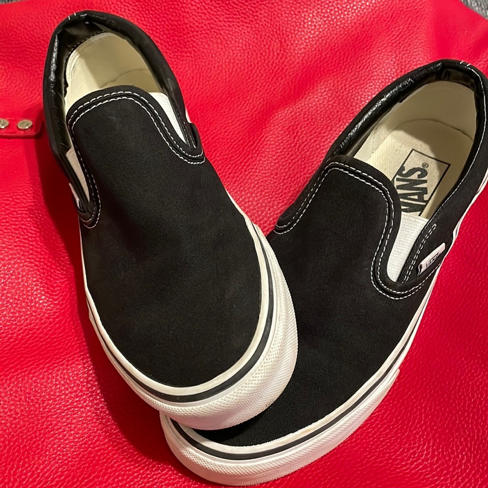 Black slip on Vans